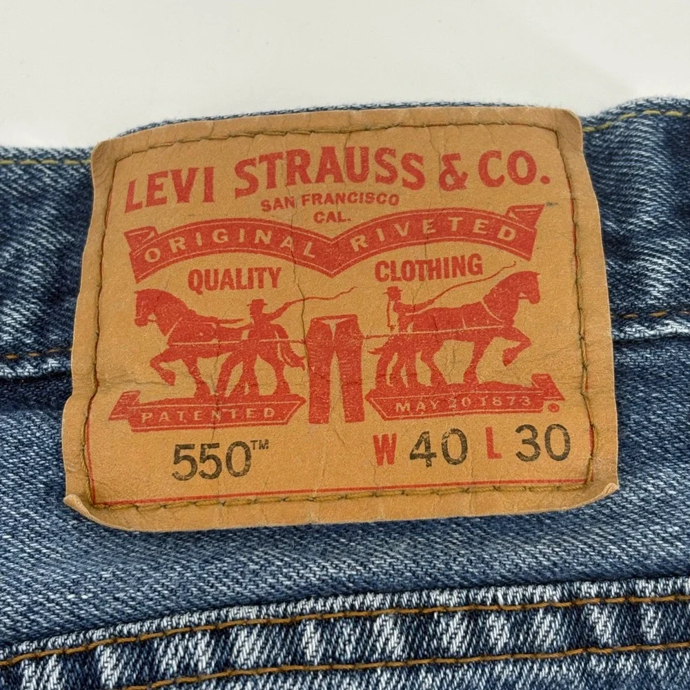Levi's 550 Relaxed Fit Jeans Men's 40x30 Blue Denim‎ Straight Leg